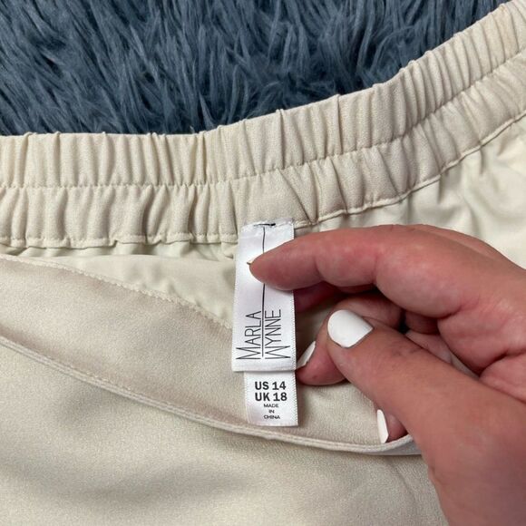 Marla Wynne Slinky Pants Artsy Print Pull-on Size L - Picture 2 of 6